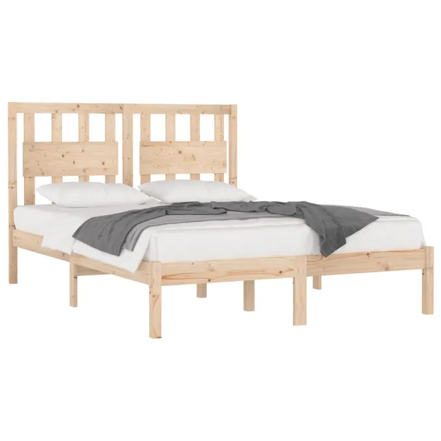 Cadre de lit sans matelas bois de pin massif 160x200 cm