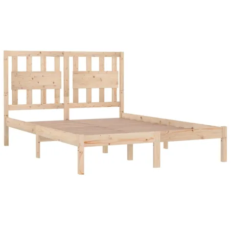 Cadre de lit sans matelas bois massif 200x200 cm