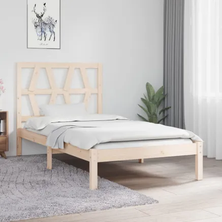 Cadre de lit sans matelas bois massif 100x200 cm