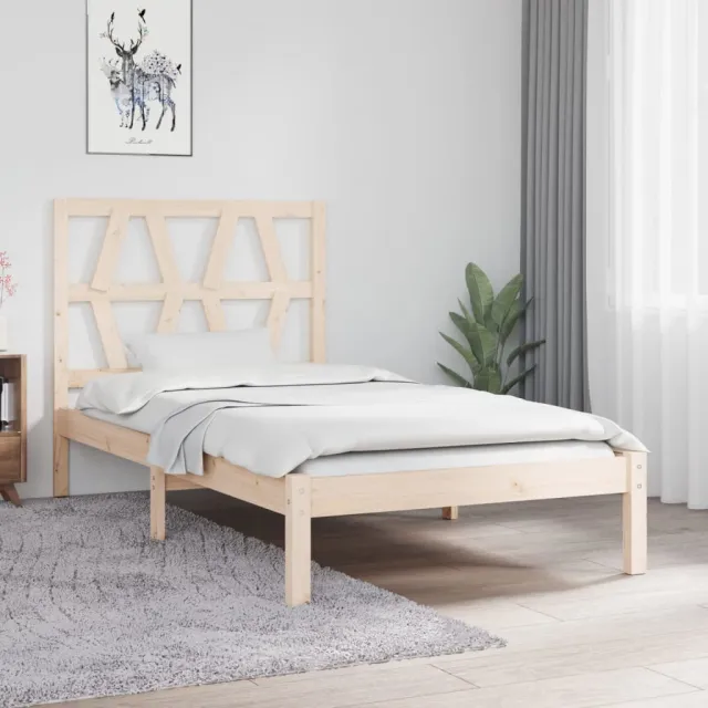 Cadre de lit sans matelas bois massif 100x200 cm