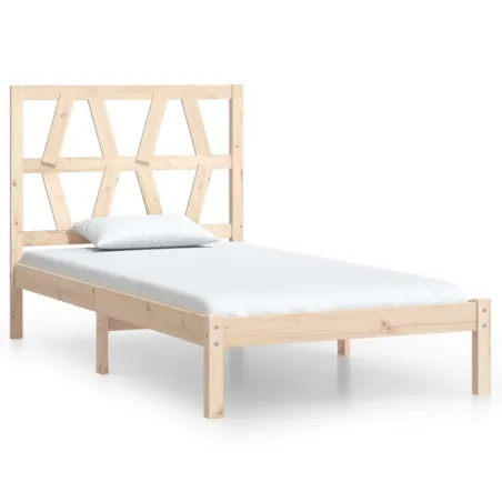 Cadre de lit sans matelas bois massif 100x200 cm