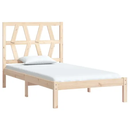 Cadre de lit sans matelas bois massif 100x200 cm