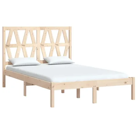 Cadre de lit sans matelas bois massif 120x200 cm