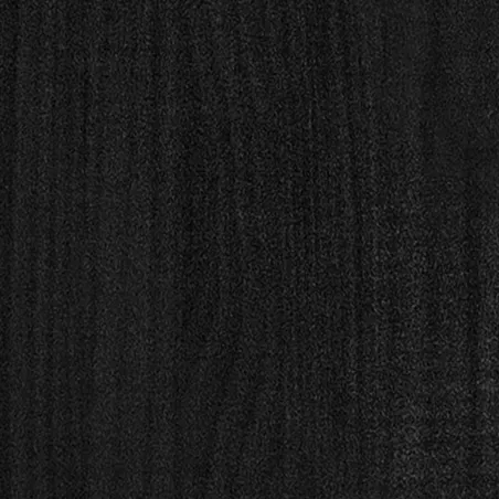 Cadre de lit sans matelas noir bois massif