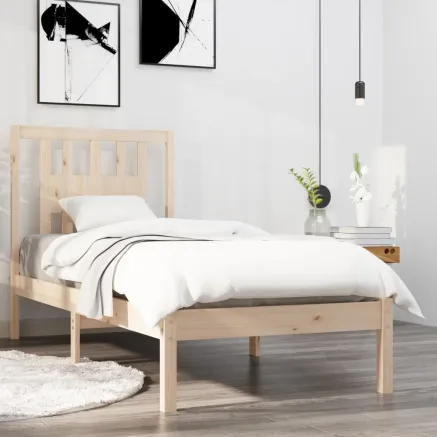 Cadre de lit sans matelas bois massif