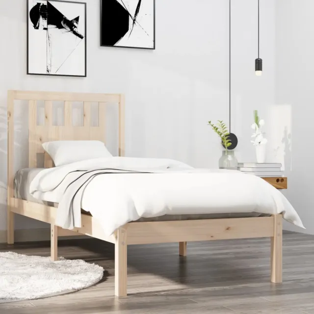 Cadre de lit sans matelas bois massif
