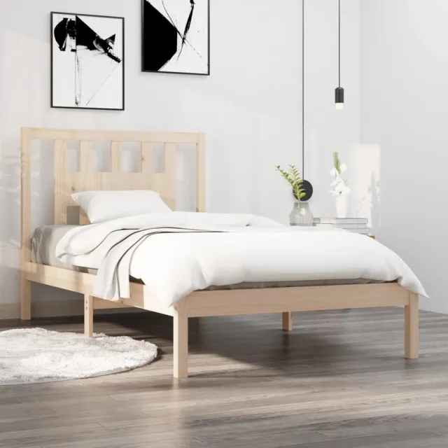 Cadre de lit sans matelas bois massif 90x200 cm