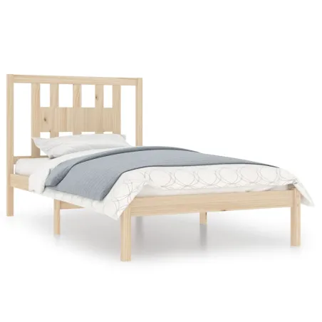 Cadre de lit sans matelas bois massif 100x200 cm