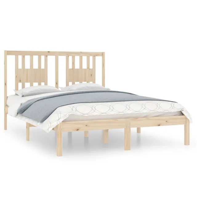 Cadre de lit sans matelas bois massif 120x200 cm