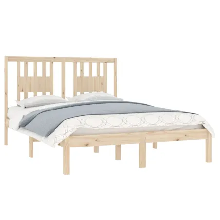 Cadre de lit sans matelas bois massif 120x200 cm