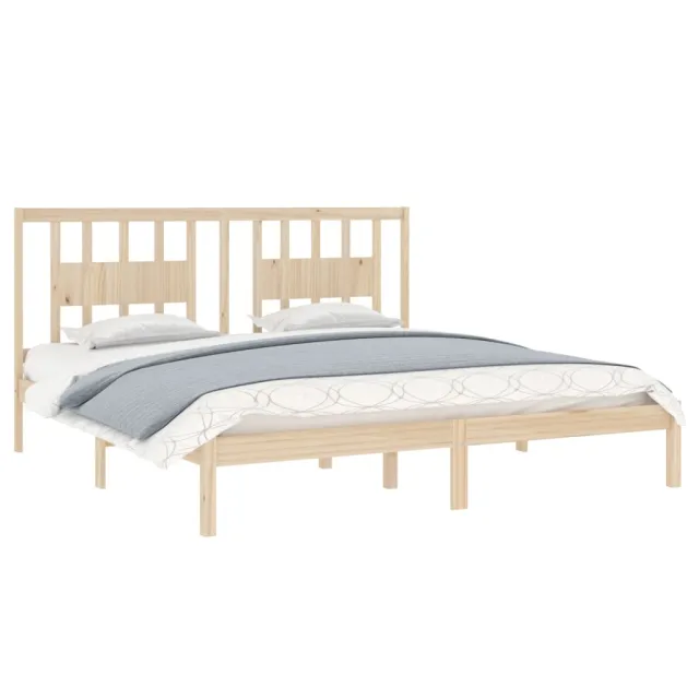 Cadre de lit sans matelas bois massif 200x200 cm