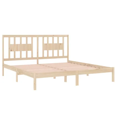 Cadre de lit sans matelas bois massif 200x200 cm