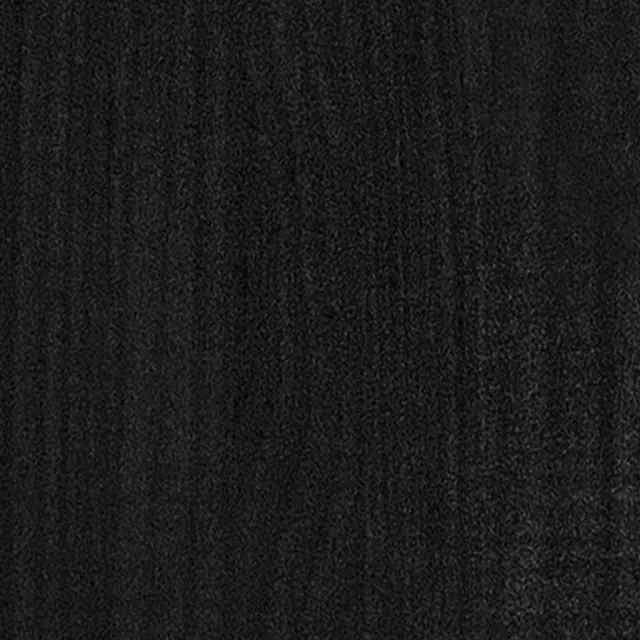 Cadre de lit sans matelas noir bois massif 200x200 cm