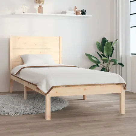 Cadre de lit sans matelas 90x190 cm bois massif