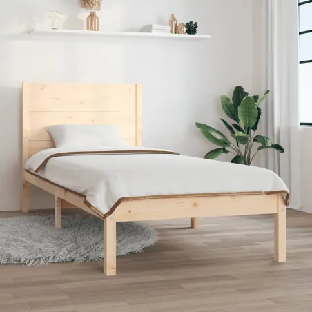 Cadre de lit sans matelas 90x200 cm bois de pin massif