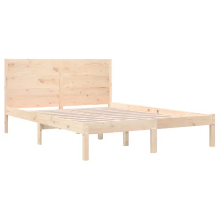 Cadre de lit sans matelas 160x200 cm bois massif de pin