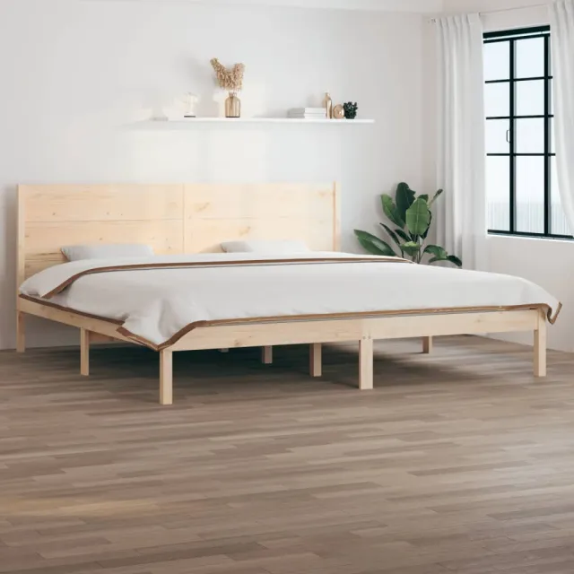 Cadre de lit sans matelas 200x200 cm bois massif de pin