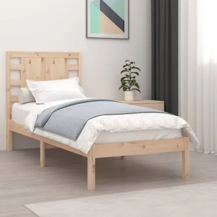 Cadre de lit sans matelas 90x190 cm bois massif