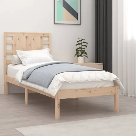 Cadre de lit sans matelas 90x190 cm bois massif