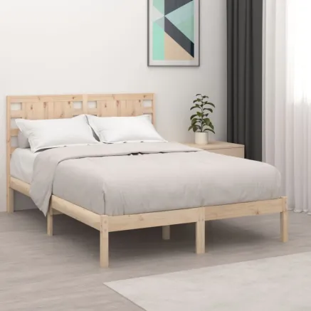 Cadre de lit sans matelas 200x200 cm bois massif de pin