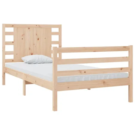 Cadre de lit sans matelas 90x190 cm bois de pin massif