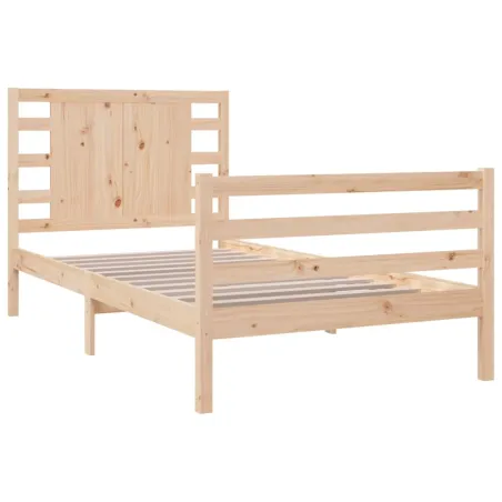 Cadre de lit sans matelas 90x190 cm bois de pin massif