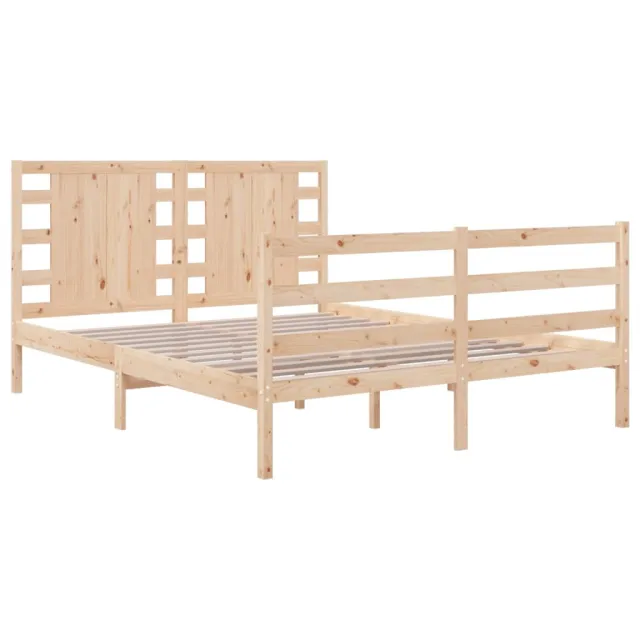 Cadre de lit sans matelas 120x190 cm bois de pin massif