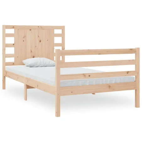 Cadre de lit sans matelas 90x200 cm bois de pin massif