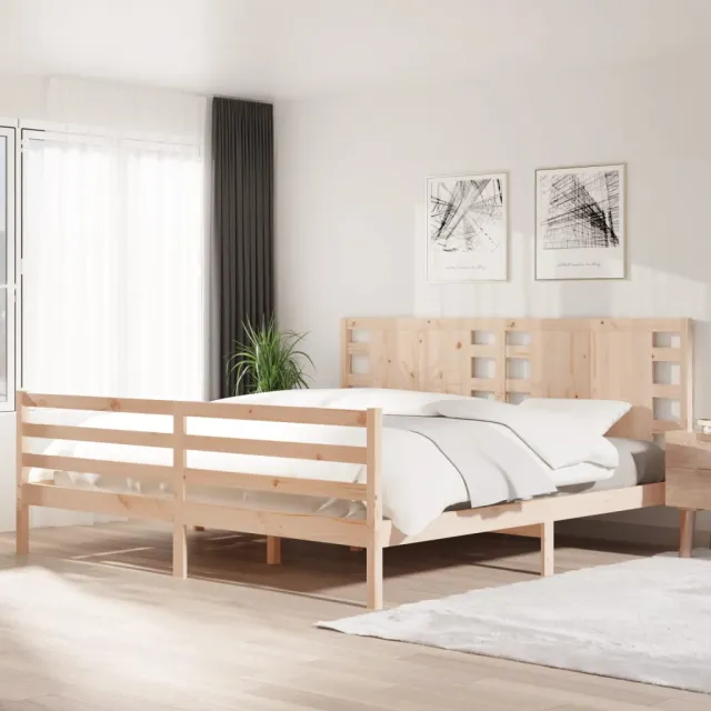 Cadre de lit sans matelas 200x200 cm bois massif de pin