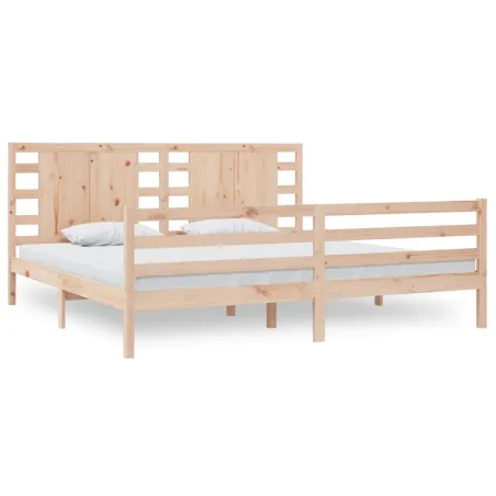 Cadre de lit sans matelas 200x200 cm bois massif de pin