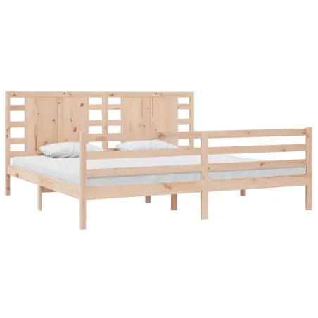 Cadre de lit sans matelas 200x200 cm bois massif de pin