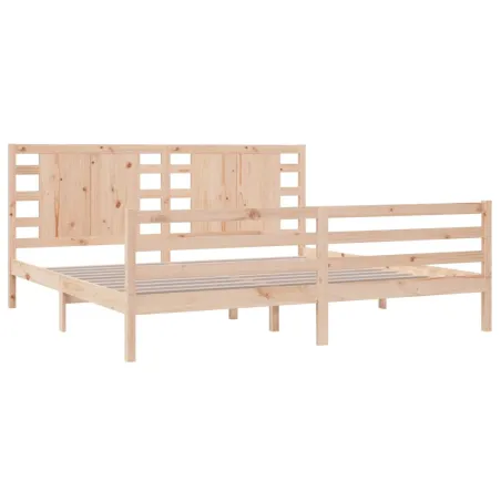 Cadre de lit sans matelas 200x200 cm bois massif de pin