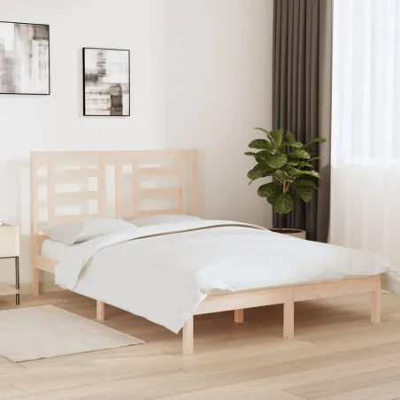Cadre de lit sans matelas 140x190 cm bois de pin massif