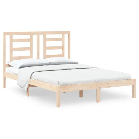 Cadre de lit sans matelas 140x190 cm bois de pin massif