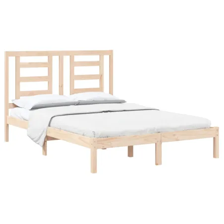 Cadre de lit sans matelas 140x190 cm bois de pin massif