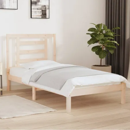 Cadre de lit sans matelas 90x200 cm bois de pin massif