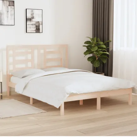 Cadre de lit sans matelas 150x200 cm bois de pin massif