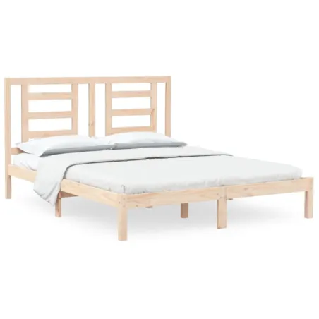 Cadre de lit sans matelas 150x200 cm bois de pin massif