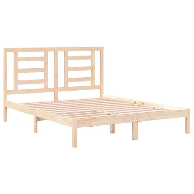 Cadre de lit sans matelas 160x200 cm bois massif de pin