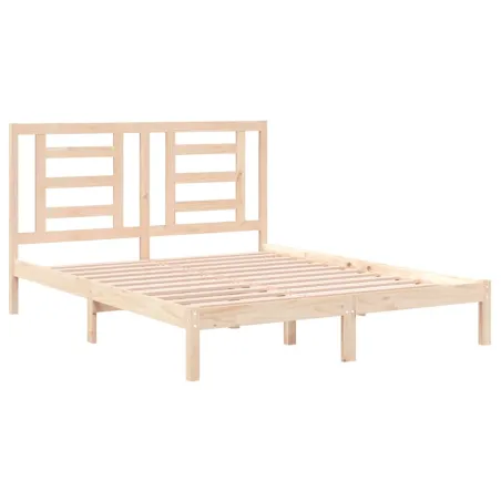Cadre de lit sans matelas 160x200 cm bois massif de pin