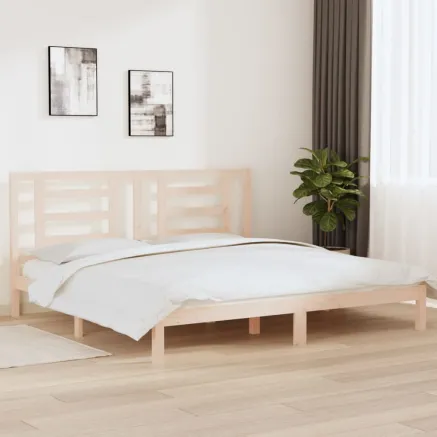 Cadre de lit sans matelas 200x200 cm bois massif de pin