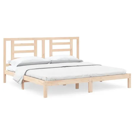 Cadre de lit sans matelas 200x200 cm bois massif de pin