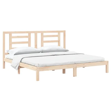 Cadre de lit sans matelas 200x200 cm bois massif de pin