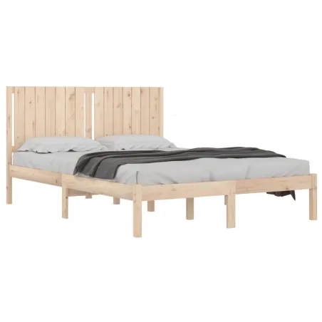 Cadre de lit sans matelas 160x200 cm bois massif de pin