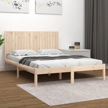 Cadre de lit sans matelas 180x200 cm bois massif