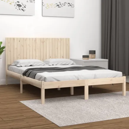 Cadre de lit sans matelas 200x200 cm bois massif de pin