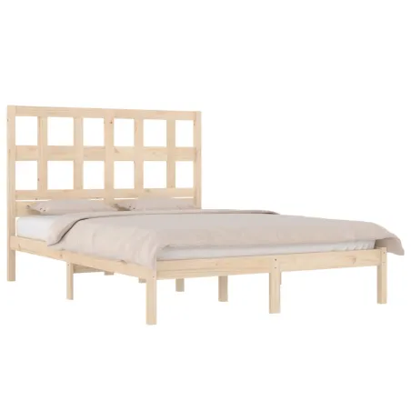 Cadre de lit sans matelas 135x190 cm bois de pin massif