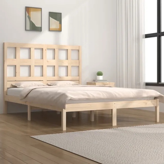 Cadre de lit sans matelas 200x200 cm bois massif de pin