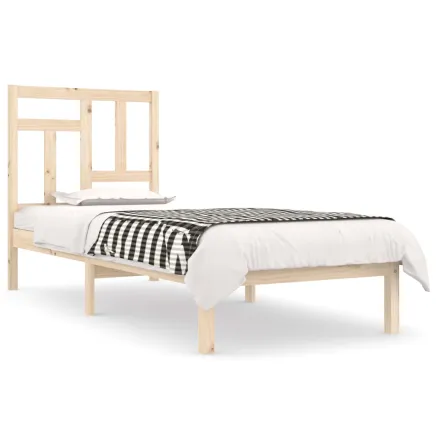 Cadre de lit sans matelas 90x200 cm bois de pin massif 2
