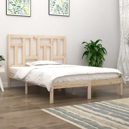 Cadre de lit sans matelas 200x200 cm bois massif de pin